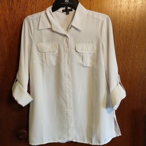 Notations White Button Dress Shirt